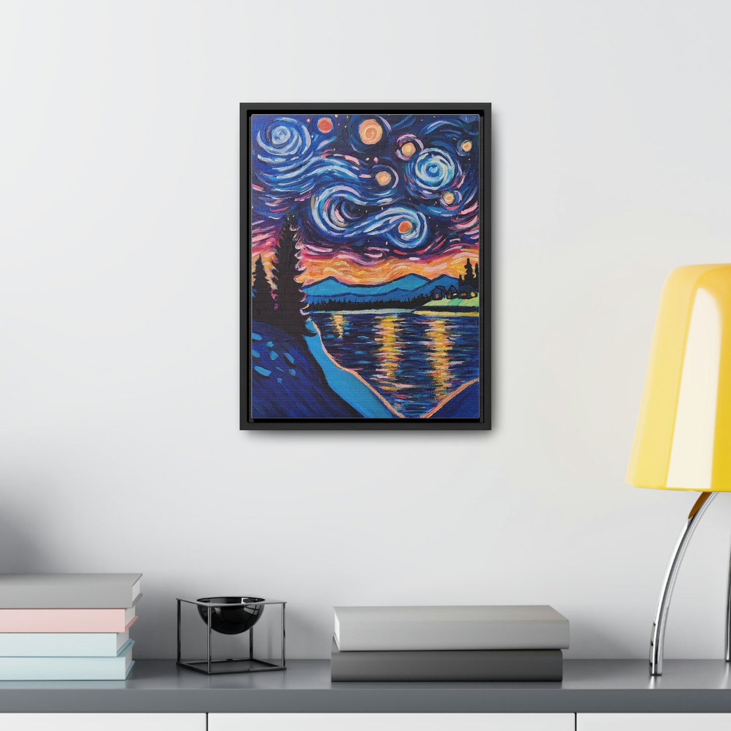 Starry Labrador Night - Gallery Canvas Wraps