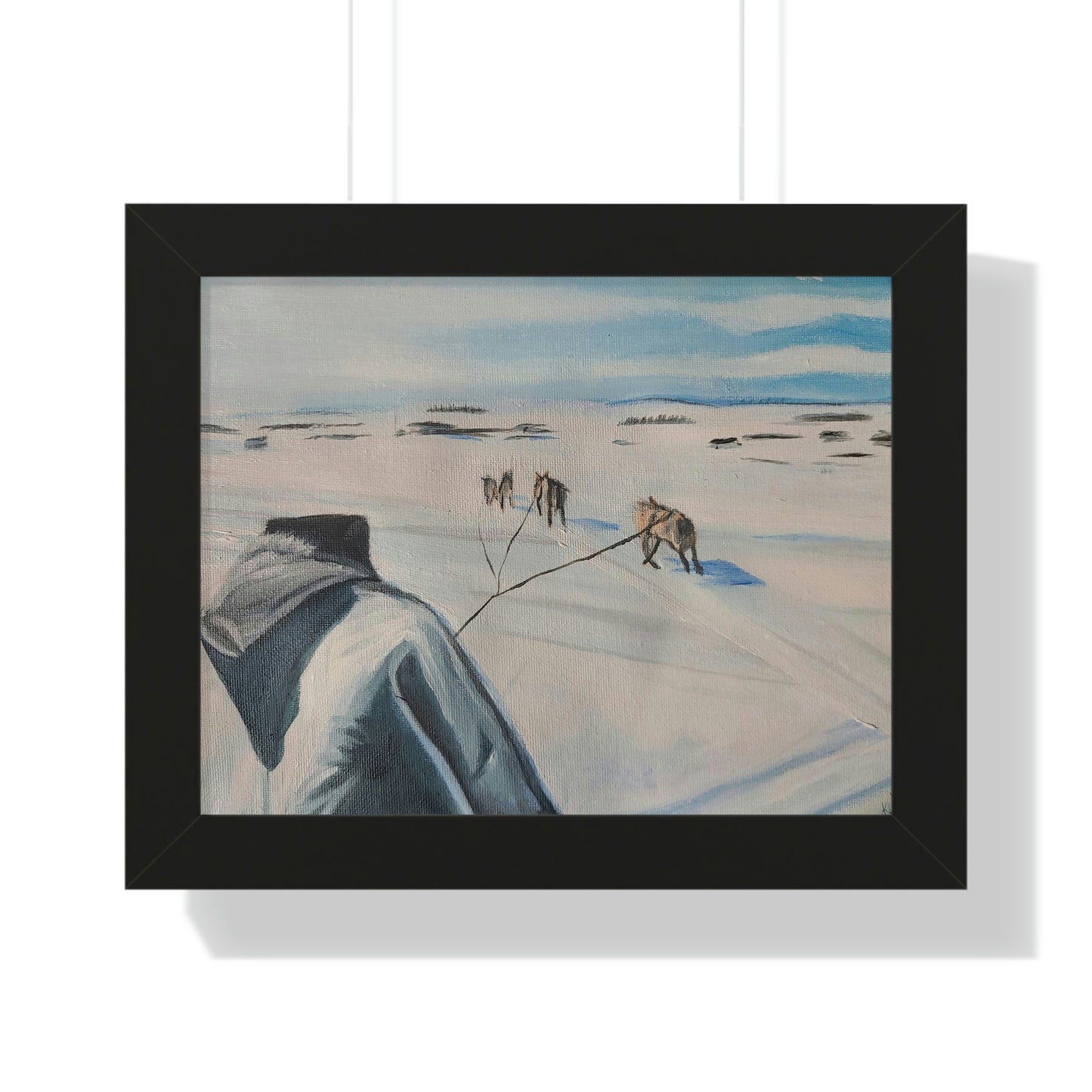 Dog team - Framed Horizontal Poster