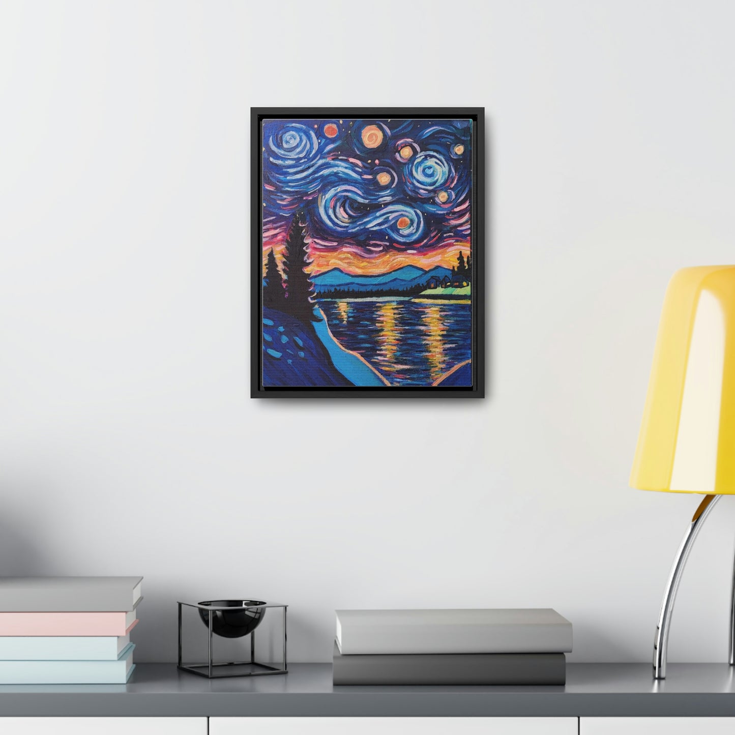 Starry Labrador Night - Gallery Canvas Wraps