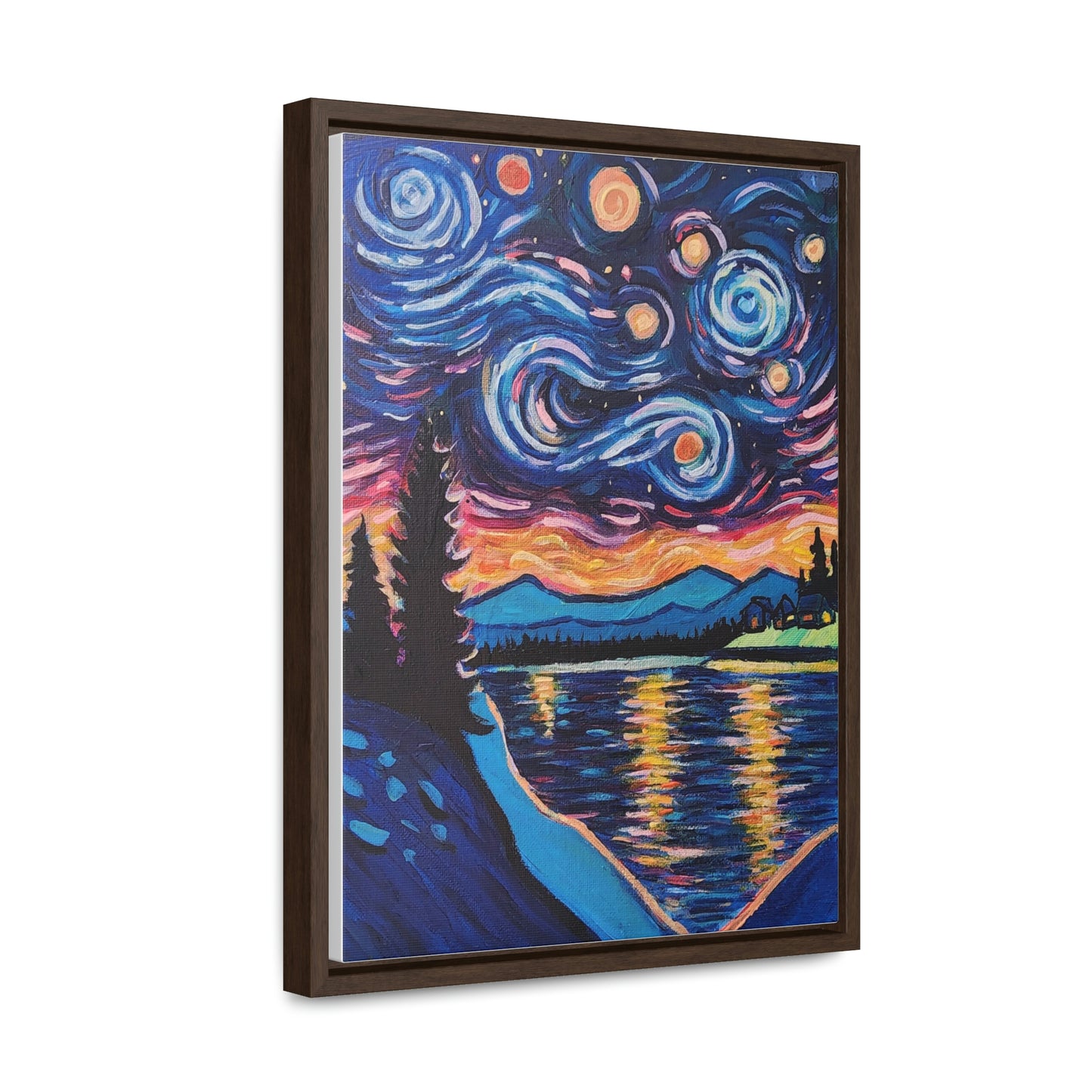 Starry Labrador Night - Gallery Canvas Wraps