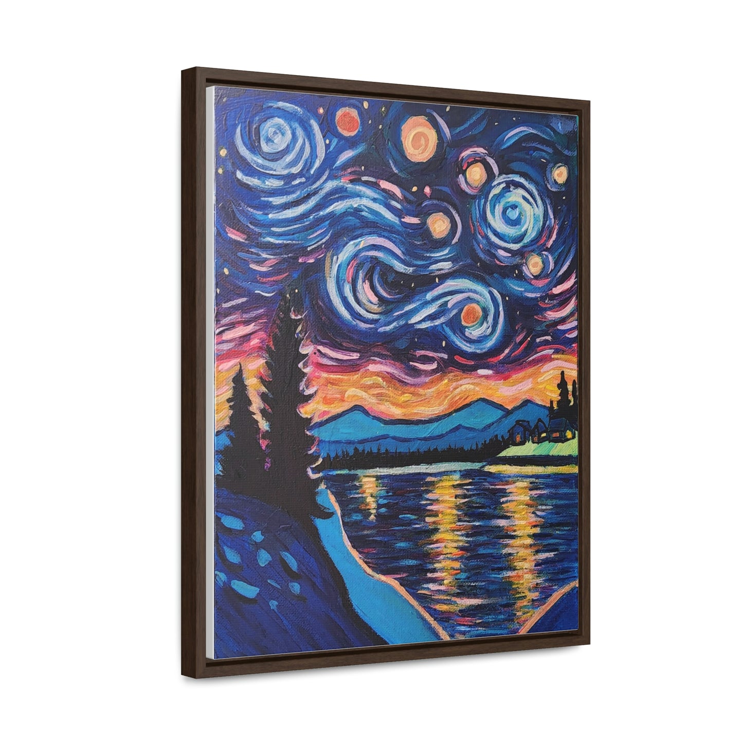 Starry Labrador Night - Gallery Canvas Wraps