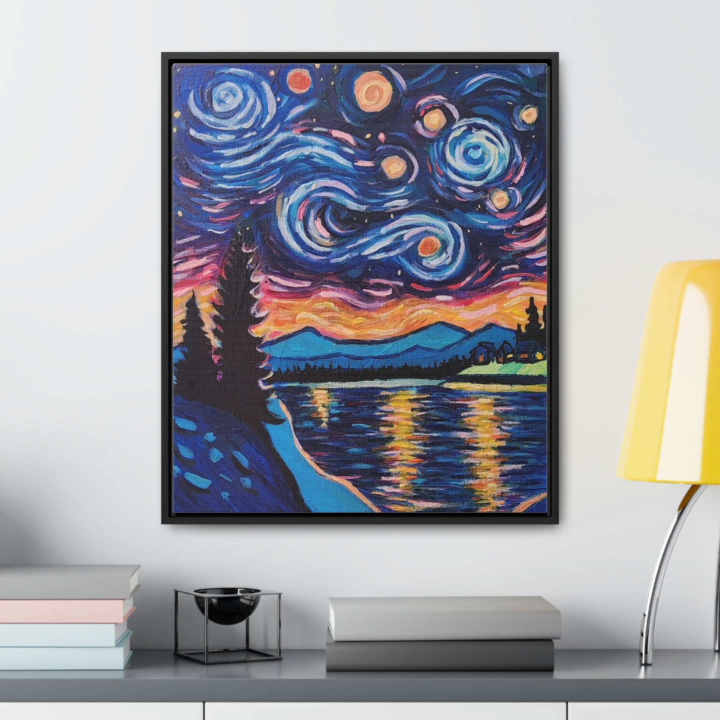 Starry Labrador Night - Gallery Canvas Wraps