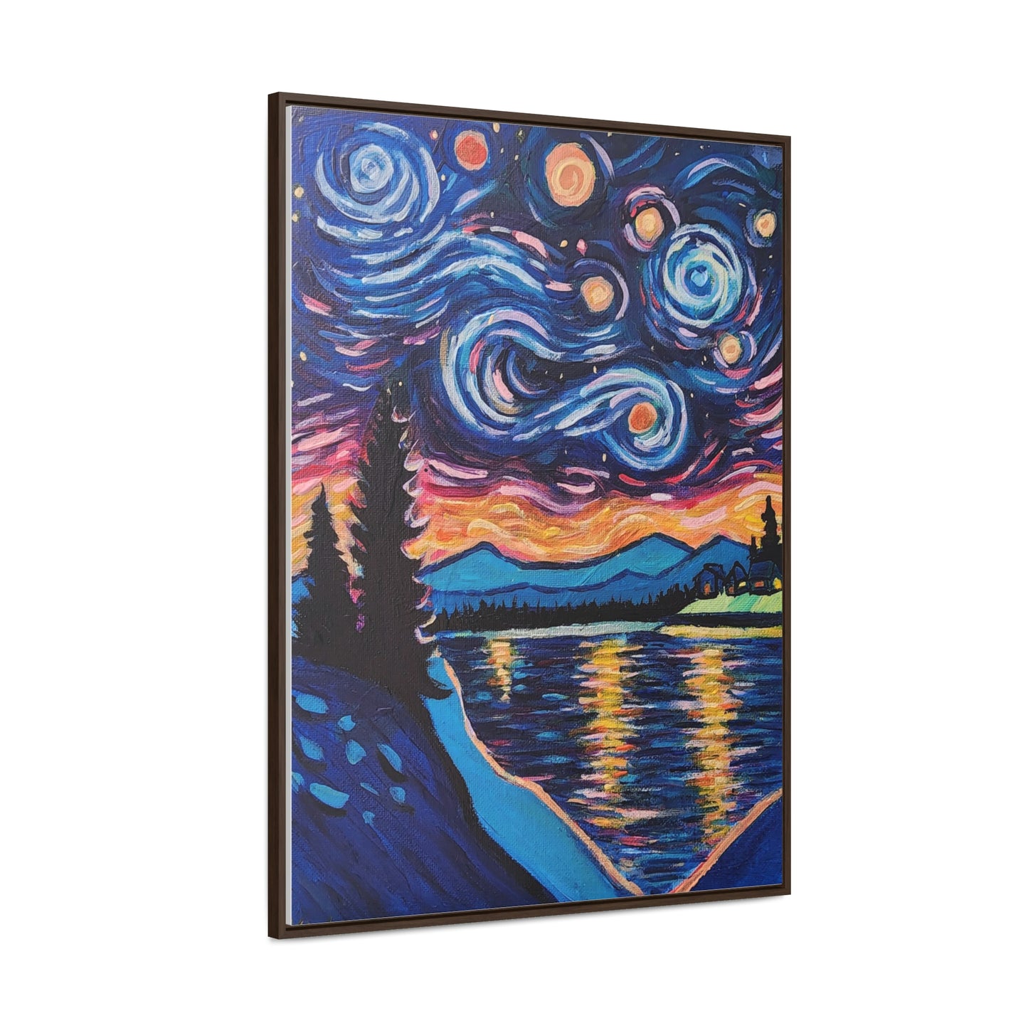 Starry Labrador Night - Gallery Canvas Wraps