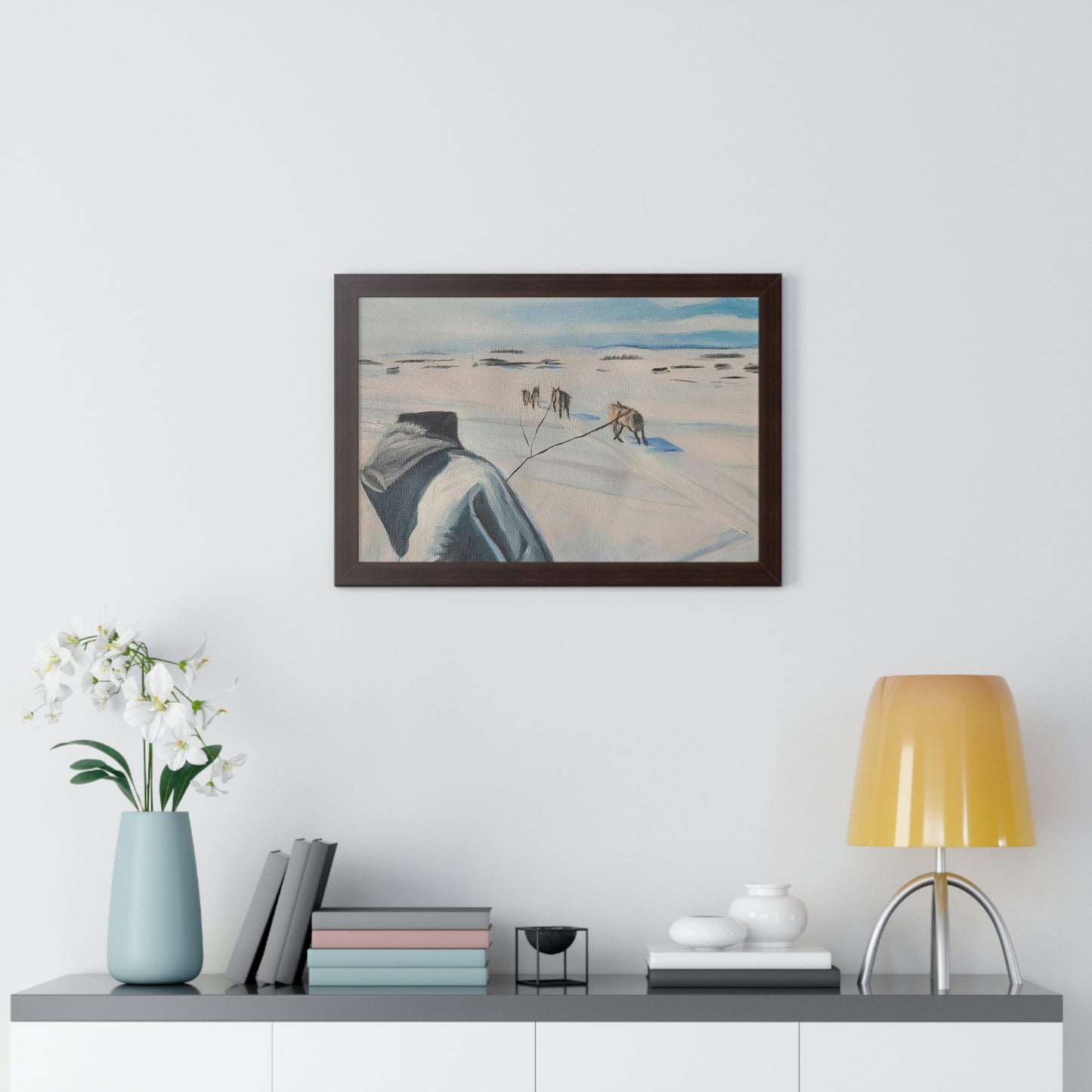 Dog team - Framed Horizontal Poster