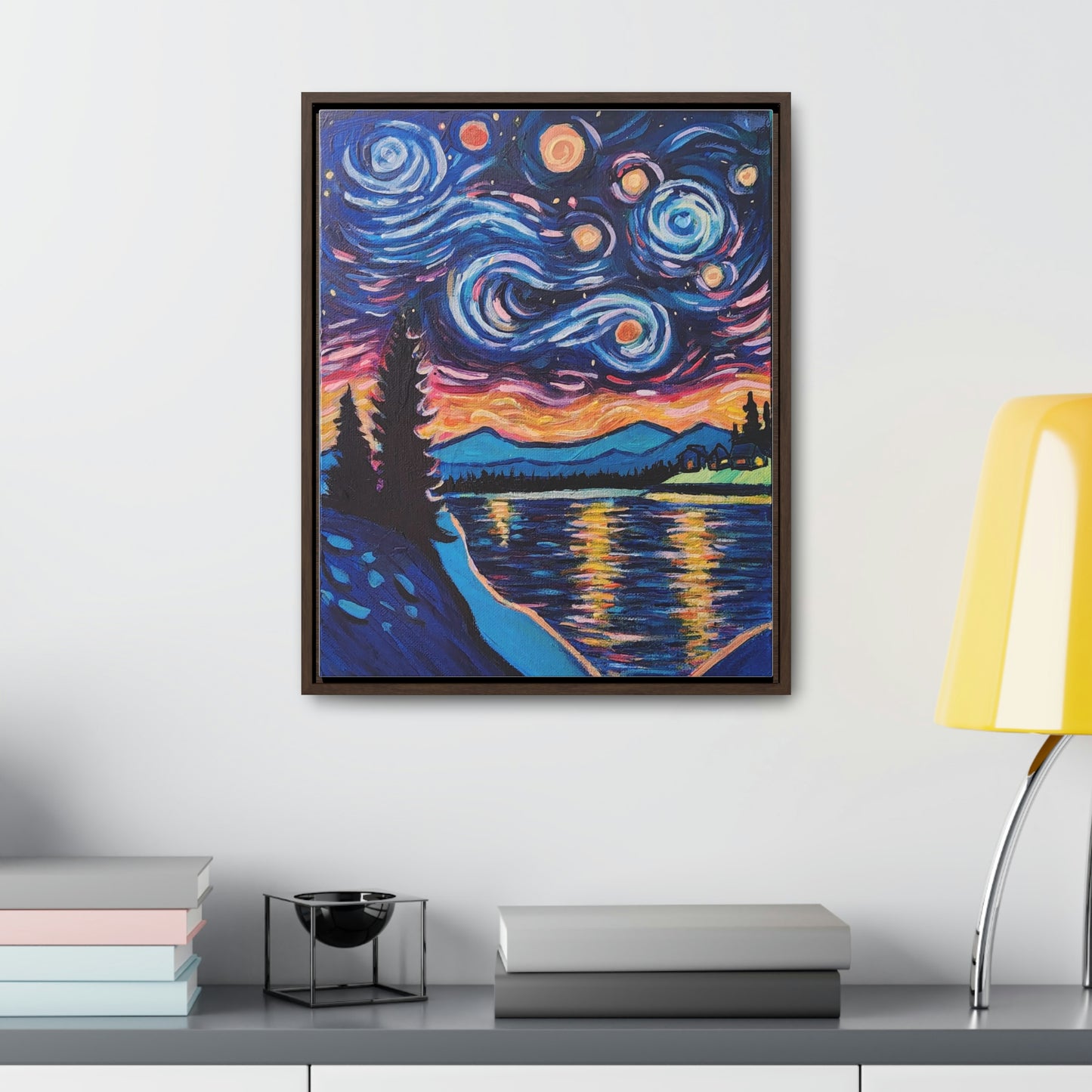 Starry Labrador Night - Gallery Canvas Wraps