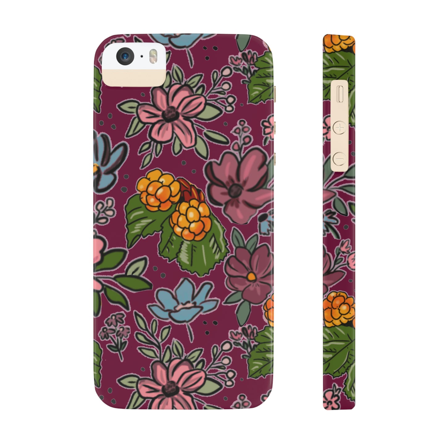Bakeapple bloom, plum - Slim Phone Cases, Case-Mate