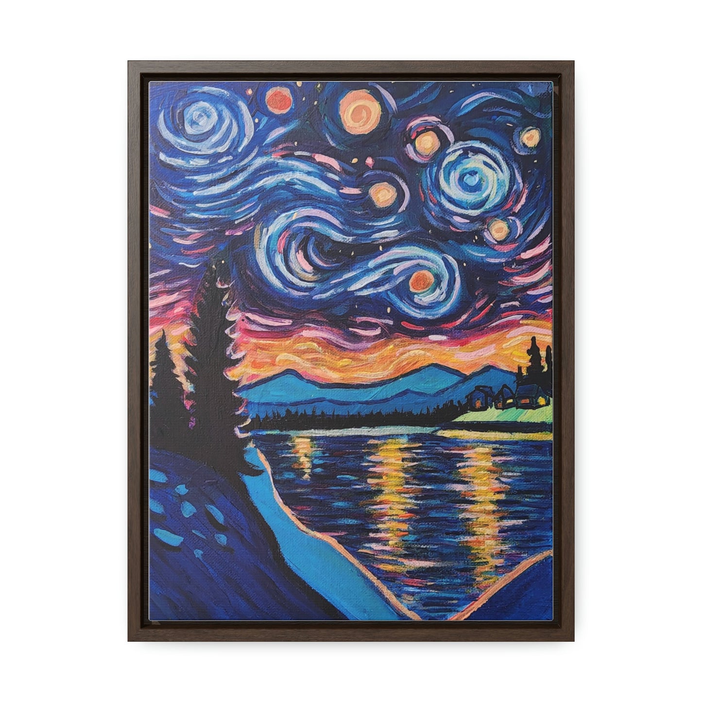 Starry Labrador Night - Gallery Canvas Wraps