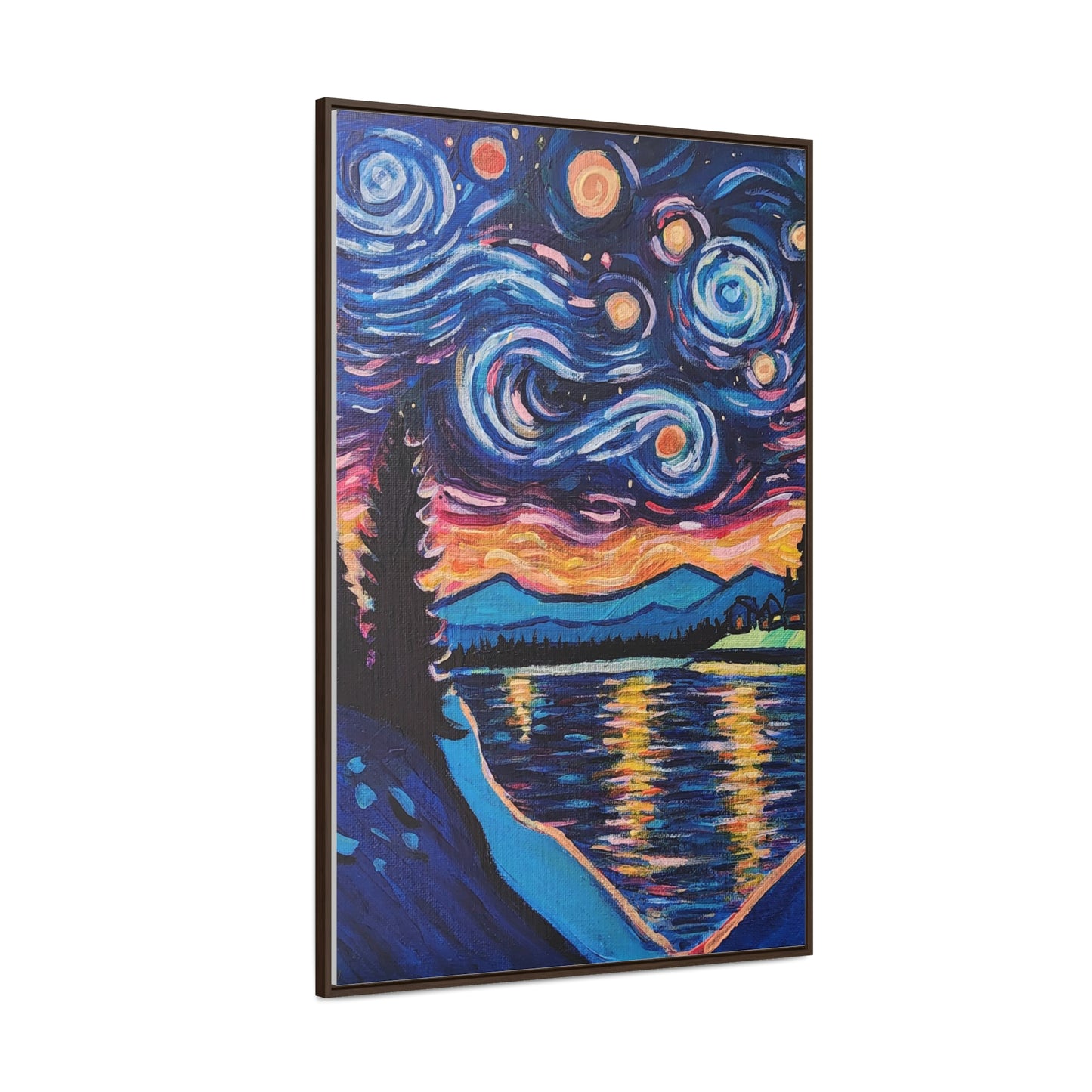 Starry Labrador Night - Gallery Canvas Wraps
