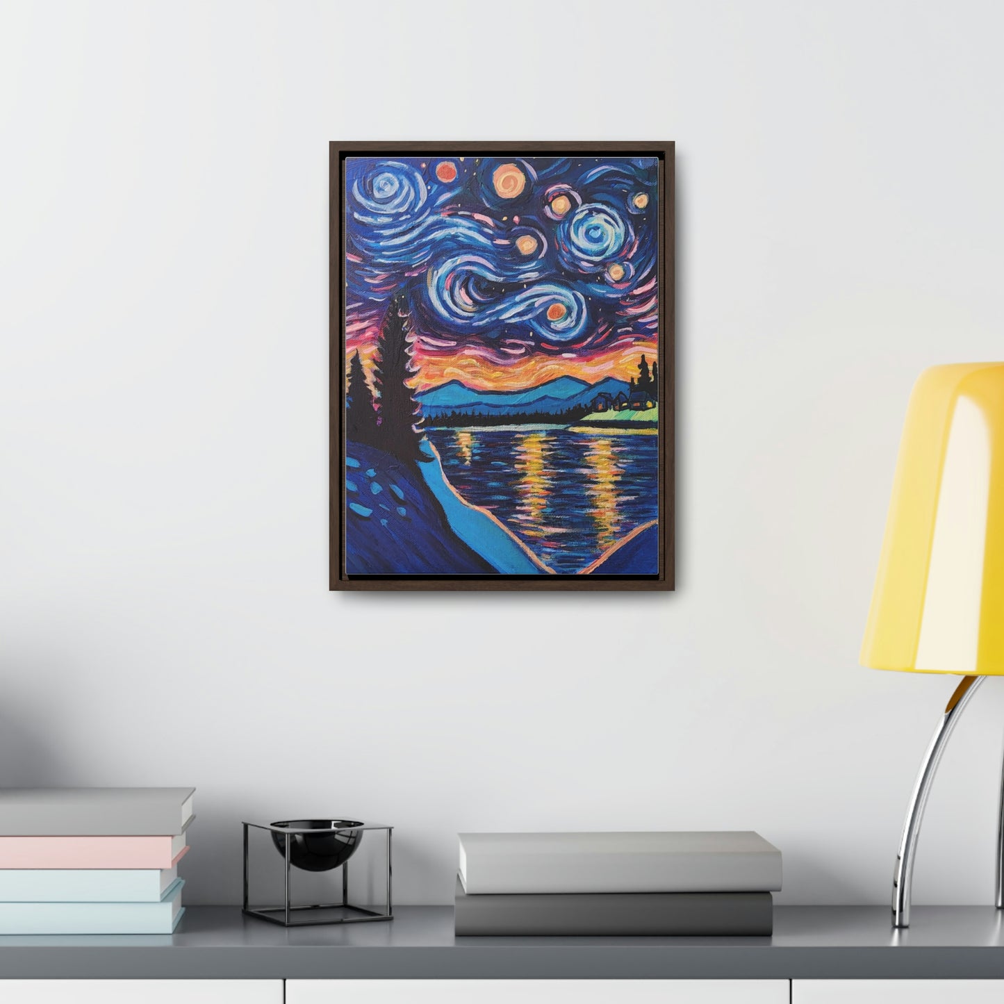 Starry Labrador Night - Gallery Canvas Wraps