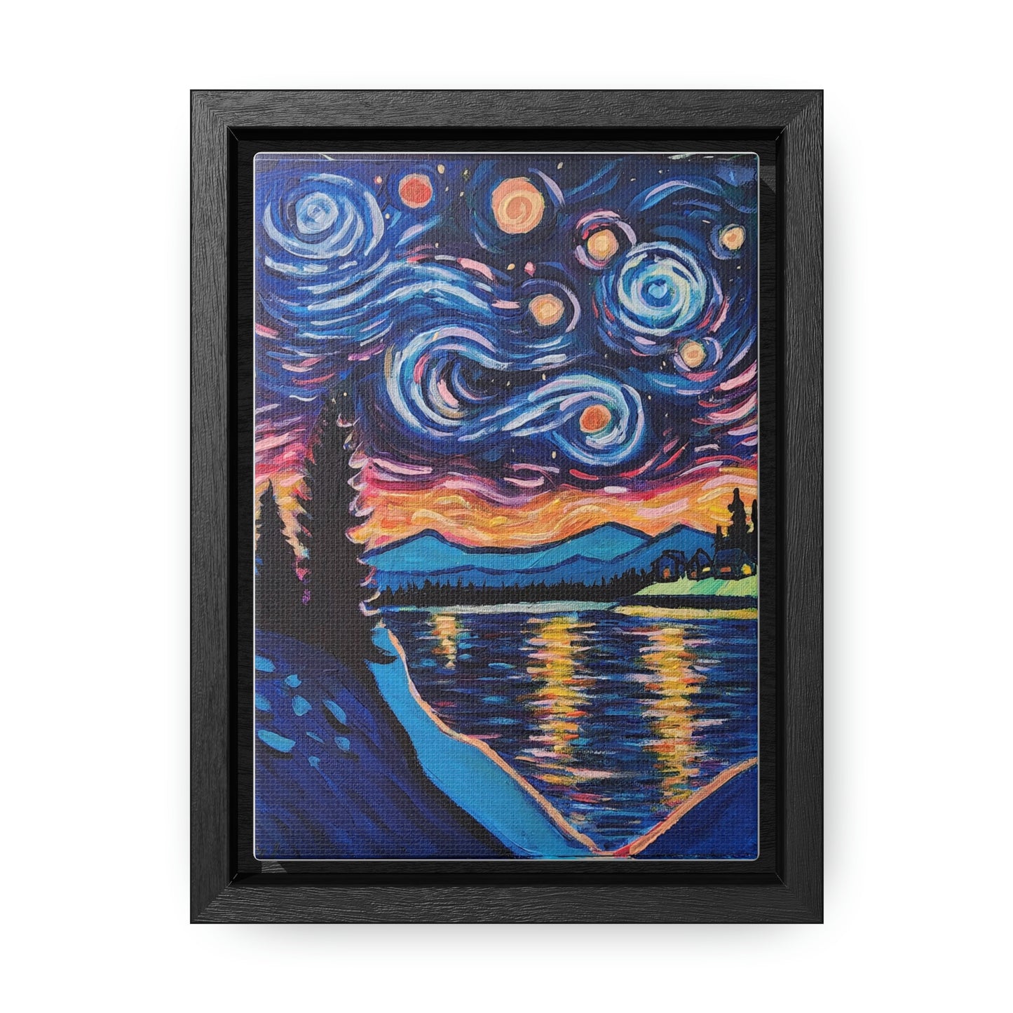 Starry Labrador Night - Gallery Canvas Wraps