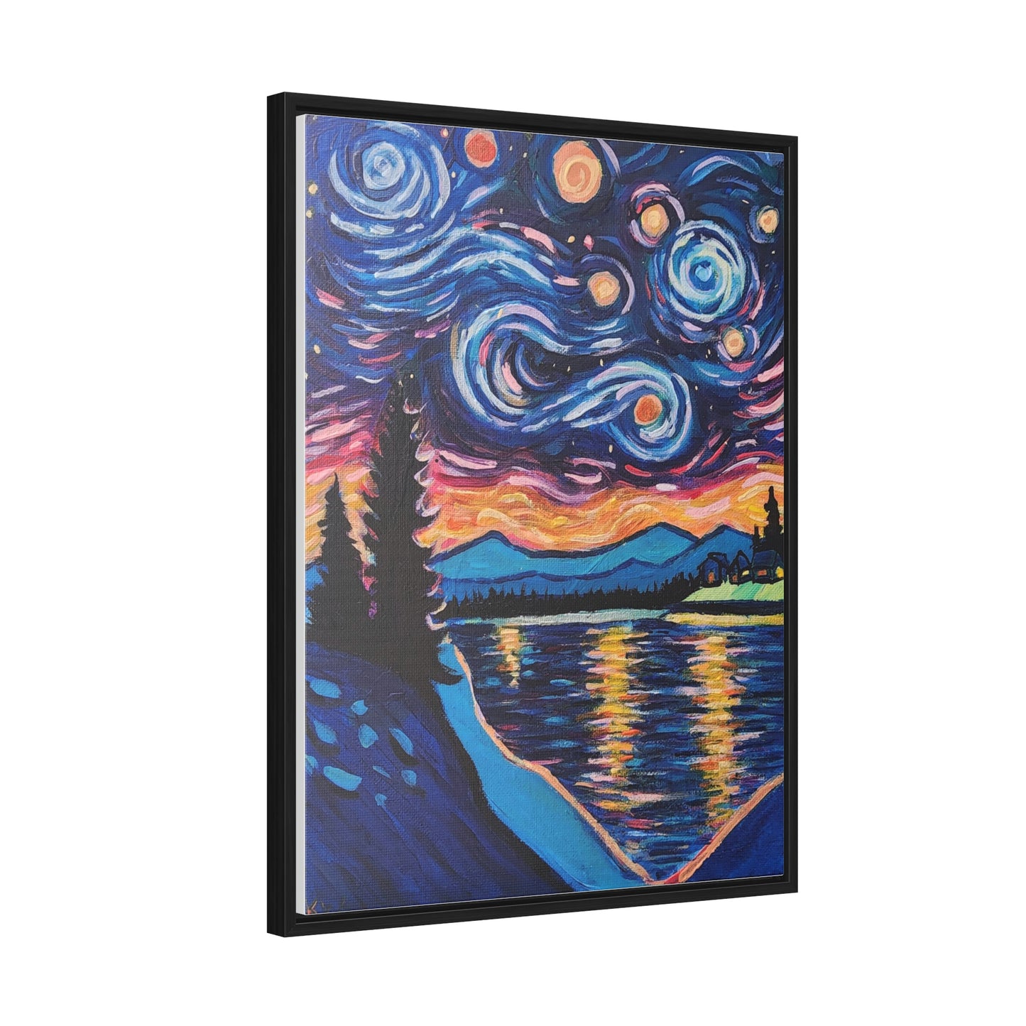 Starry Labrador Night - Gallery Canvas Wraps