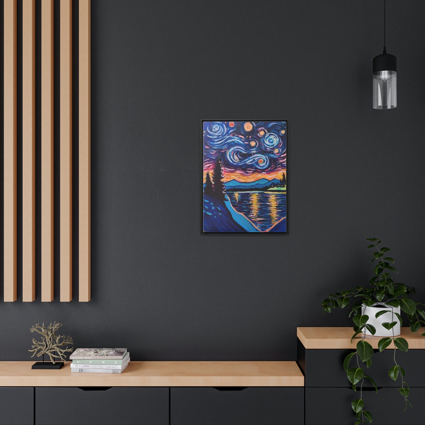 Starry Labrador Night - Gallery Canvas Wraps