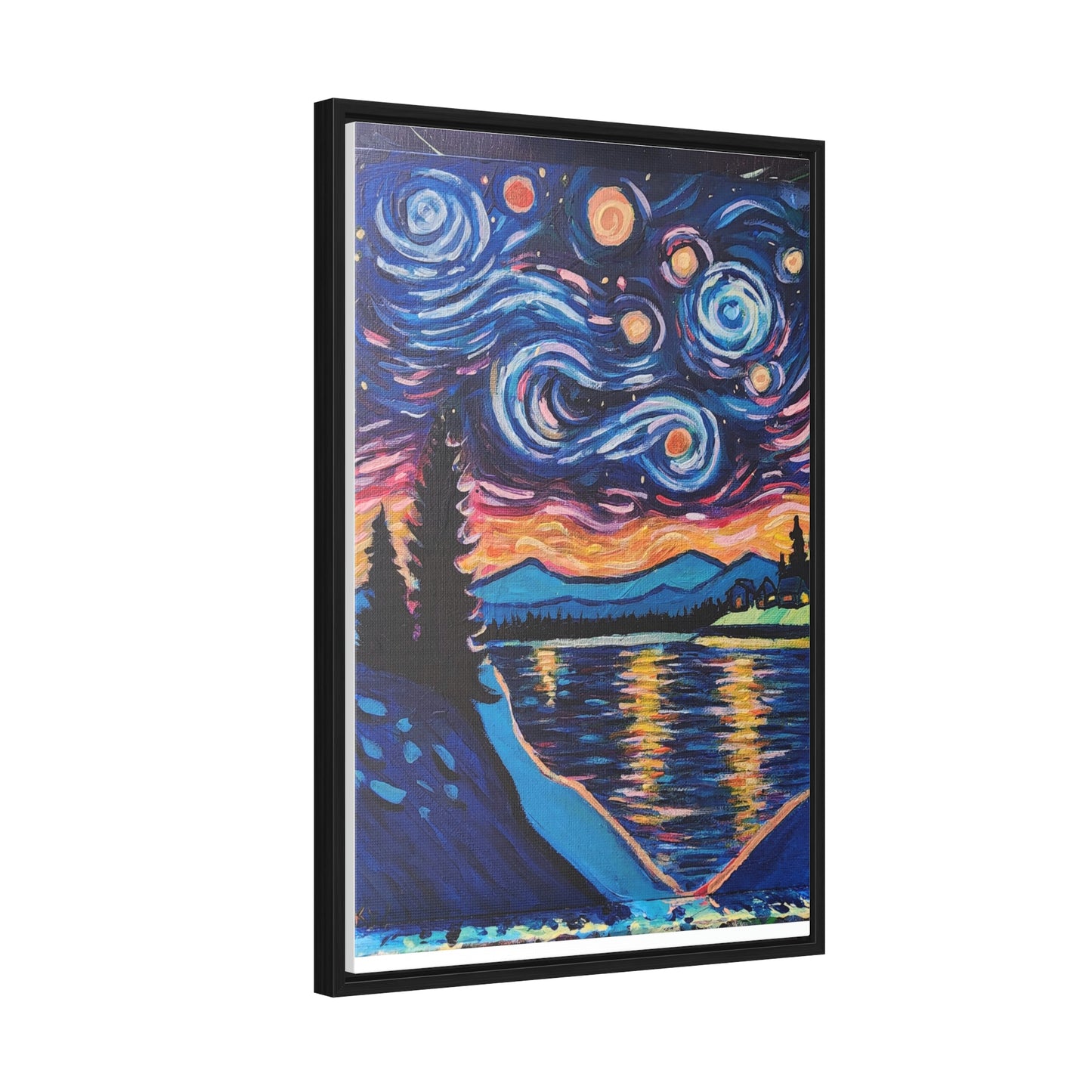 Starry Labrador Night - Gallery Canvas Wraps
