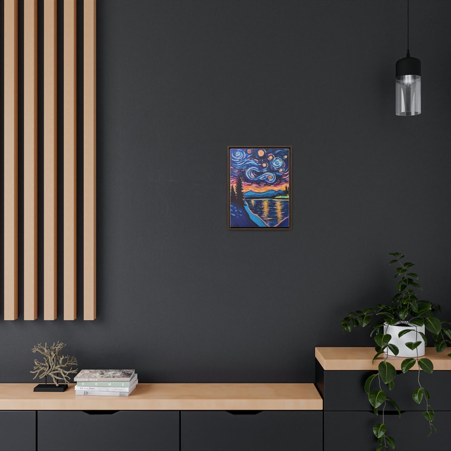 Starry Labrador Night - Gallery Canvas Wraps