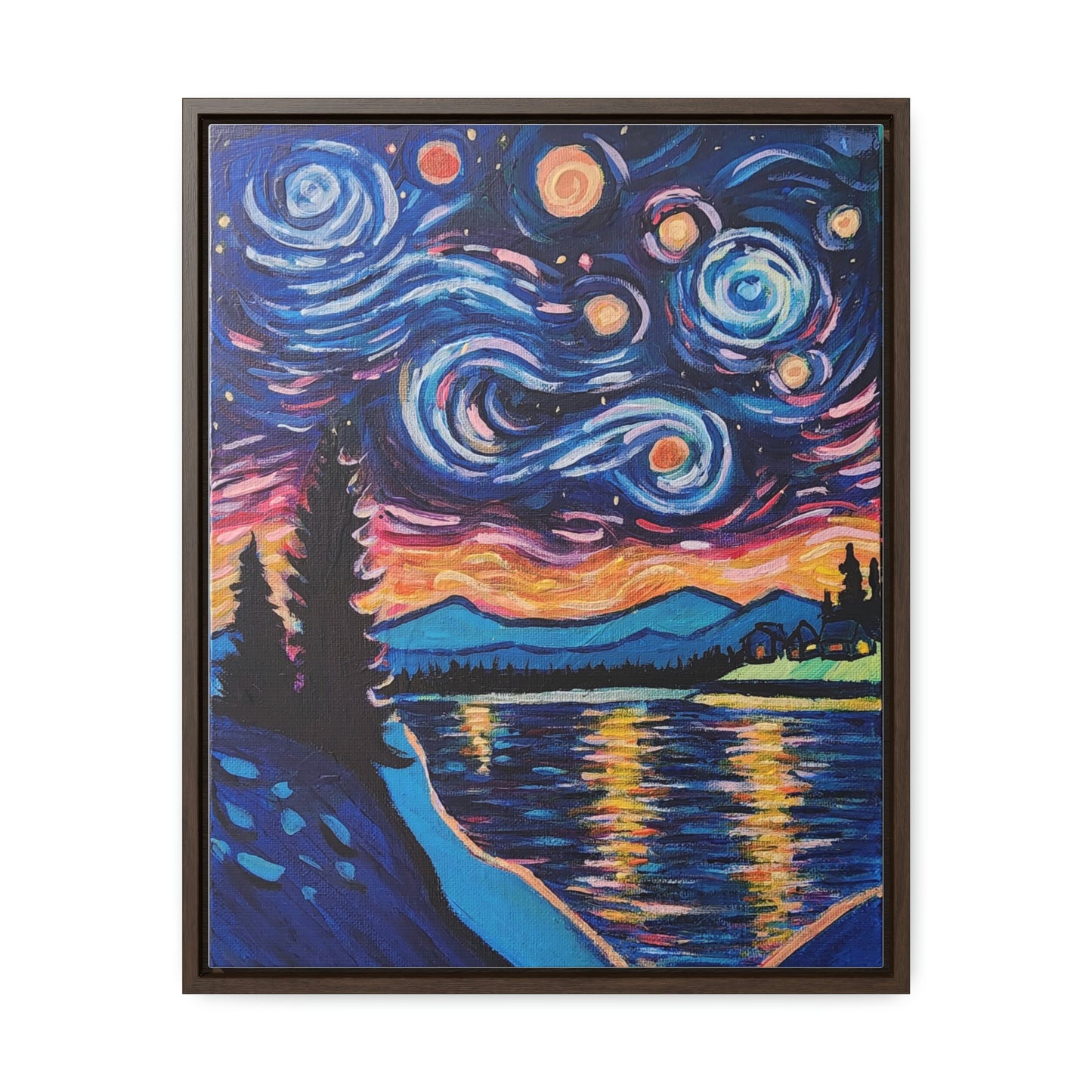 Starry Labrador Night - Gallery Canvas Wraps