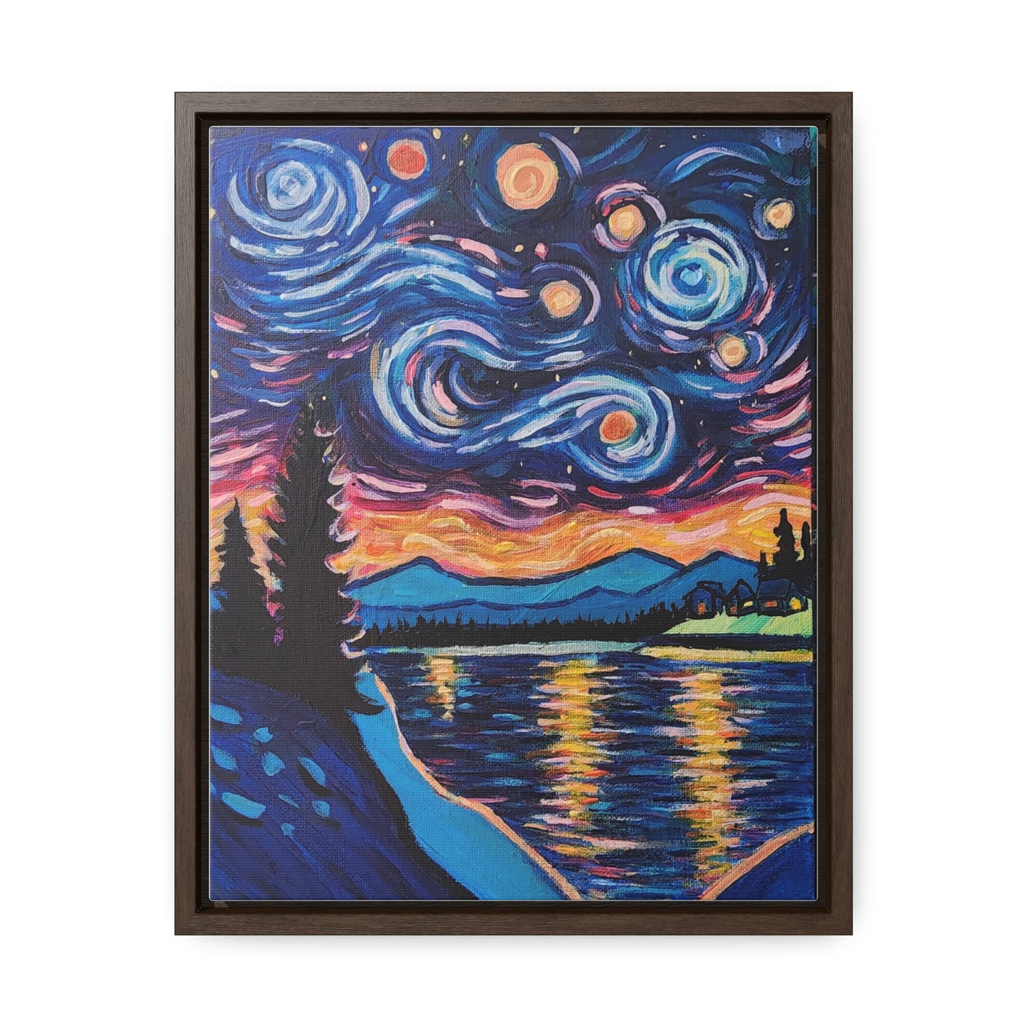 Starry Labrador Night - Gallery Canvas Wraps