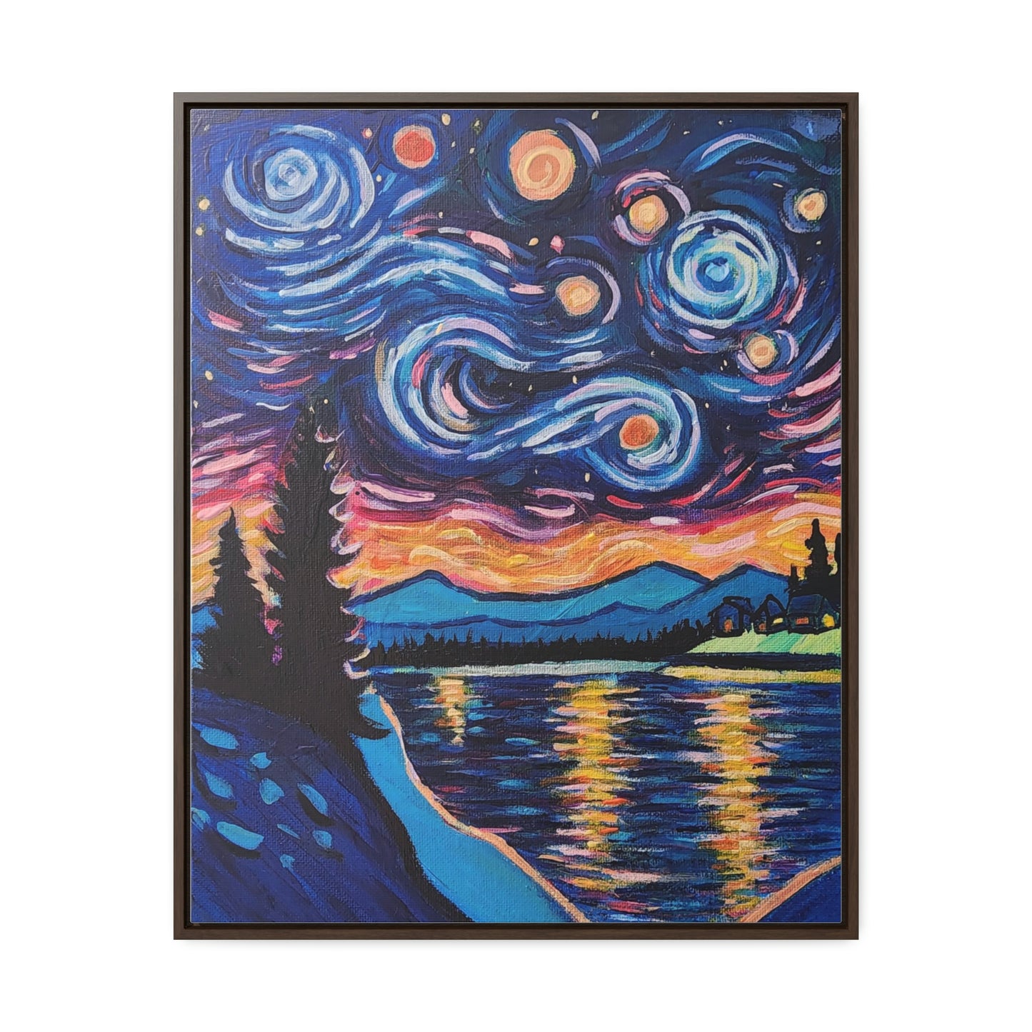 Starry Labrador Night - Gallery Canvas Wraps