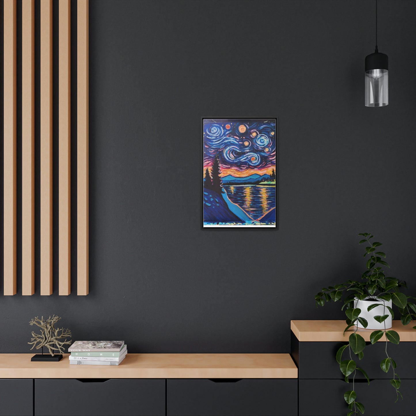 Starry Labrador Night - Gallery Canvas Wraps