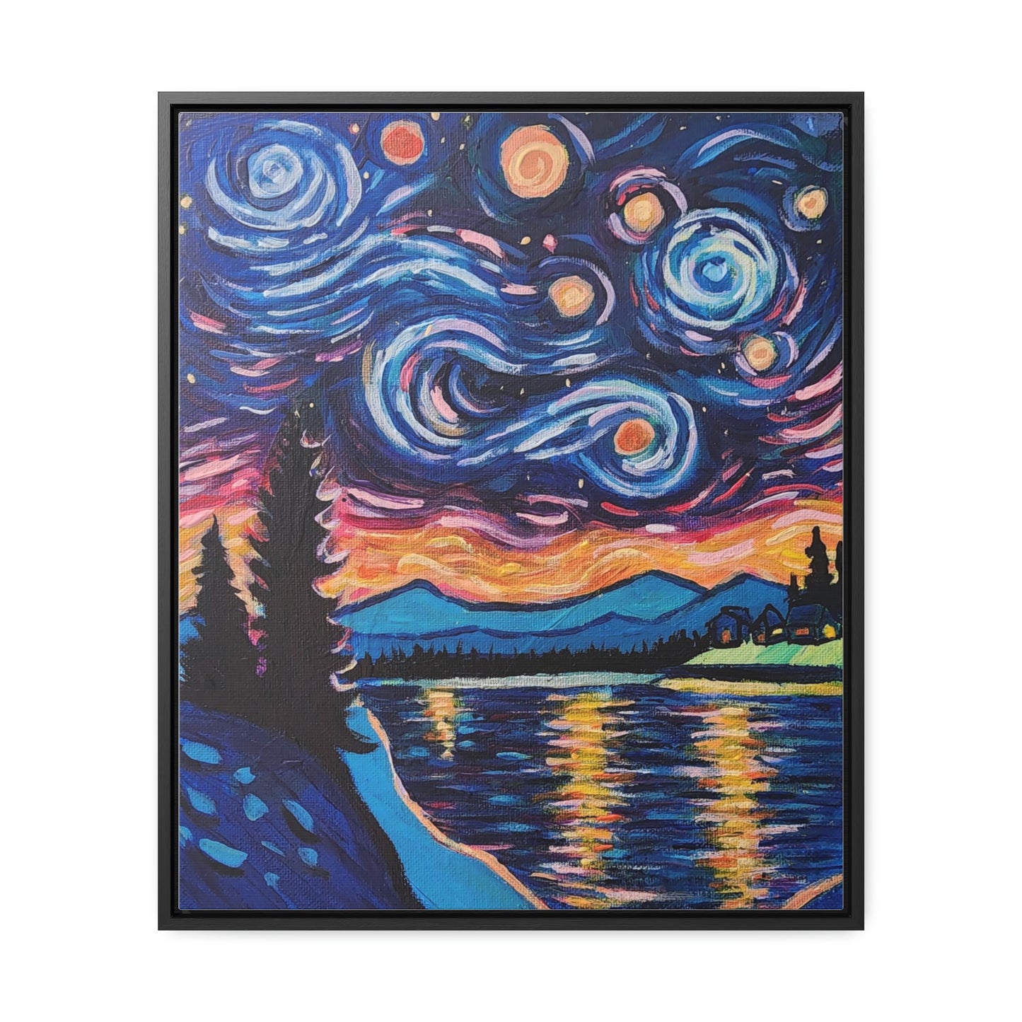 Starry Labrador Night - Gallery Canvas Wraps