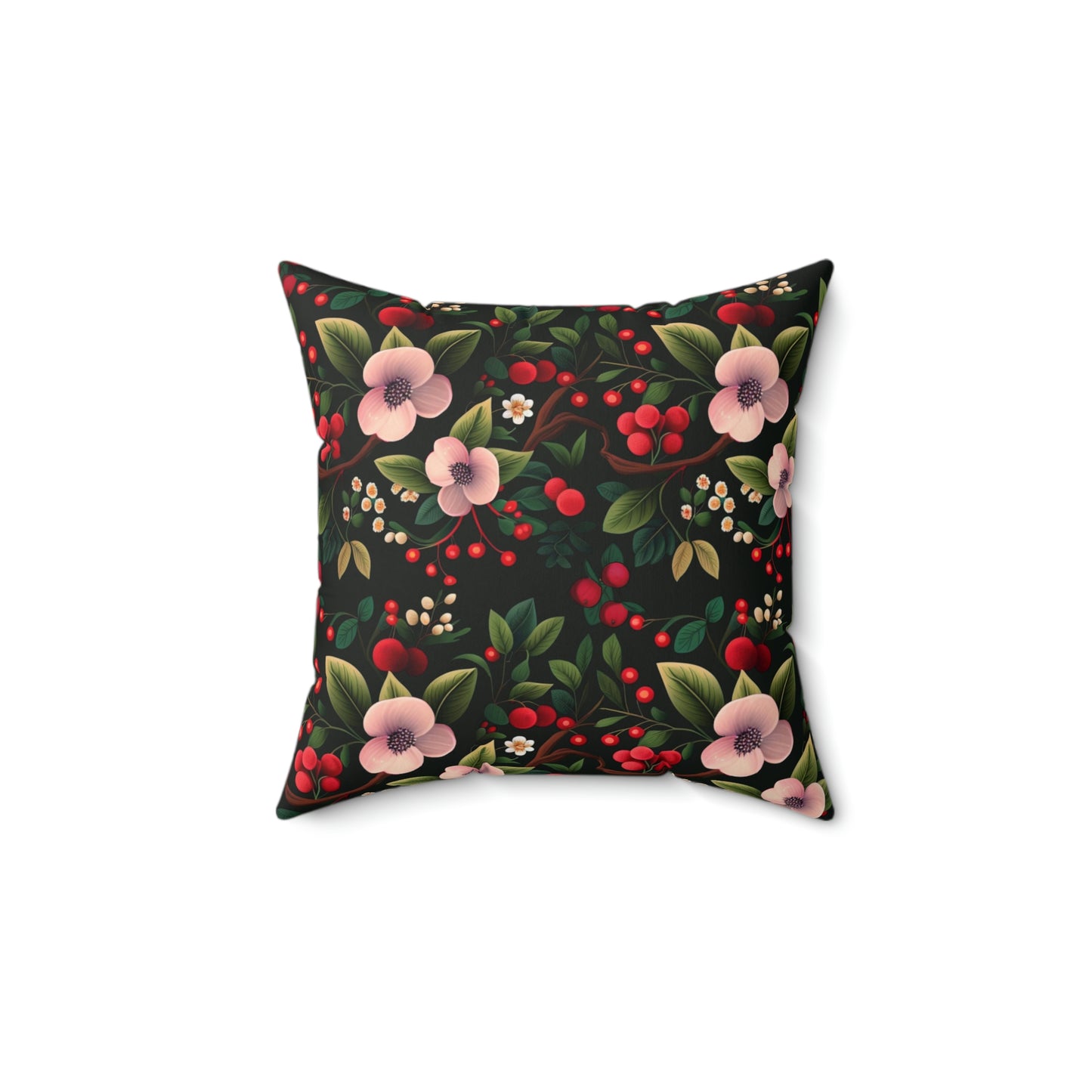 Redberry Bliss - Spun Polyester Square Pillow