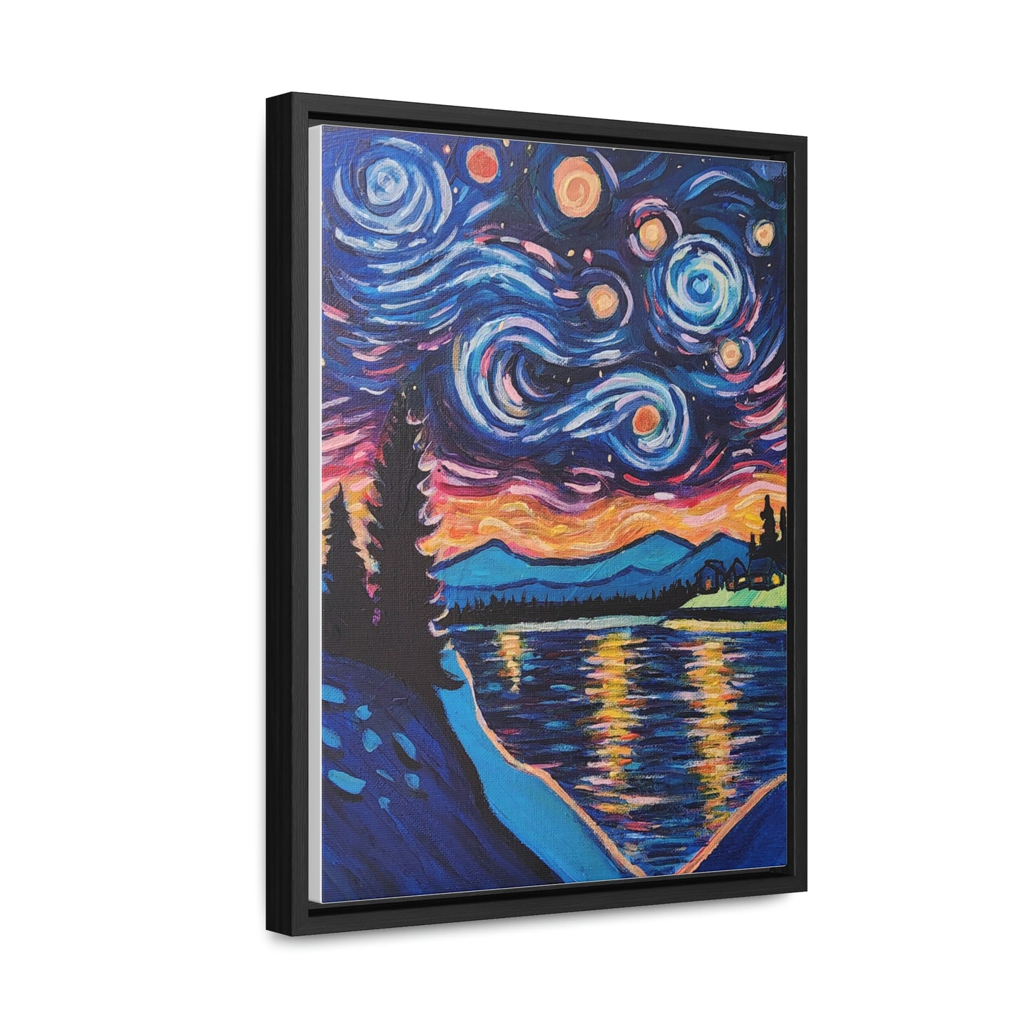 Starry Labrador Night - Gallery Canvas Wraps