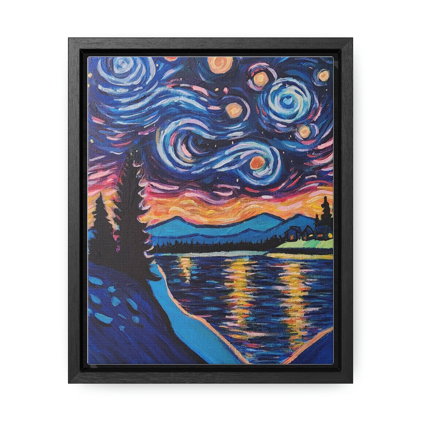 Starry Labrador Night - Gallery Canvas Wraps