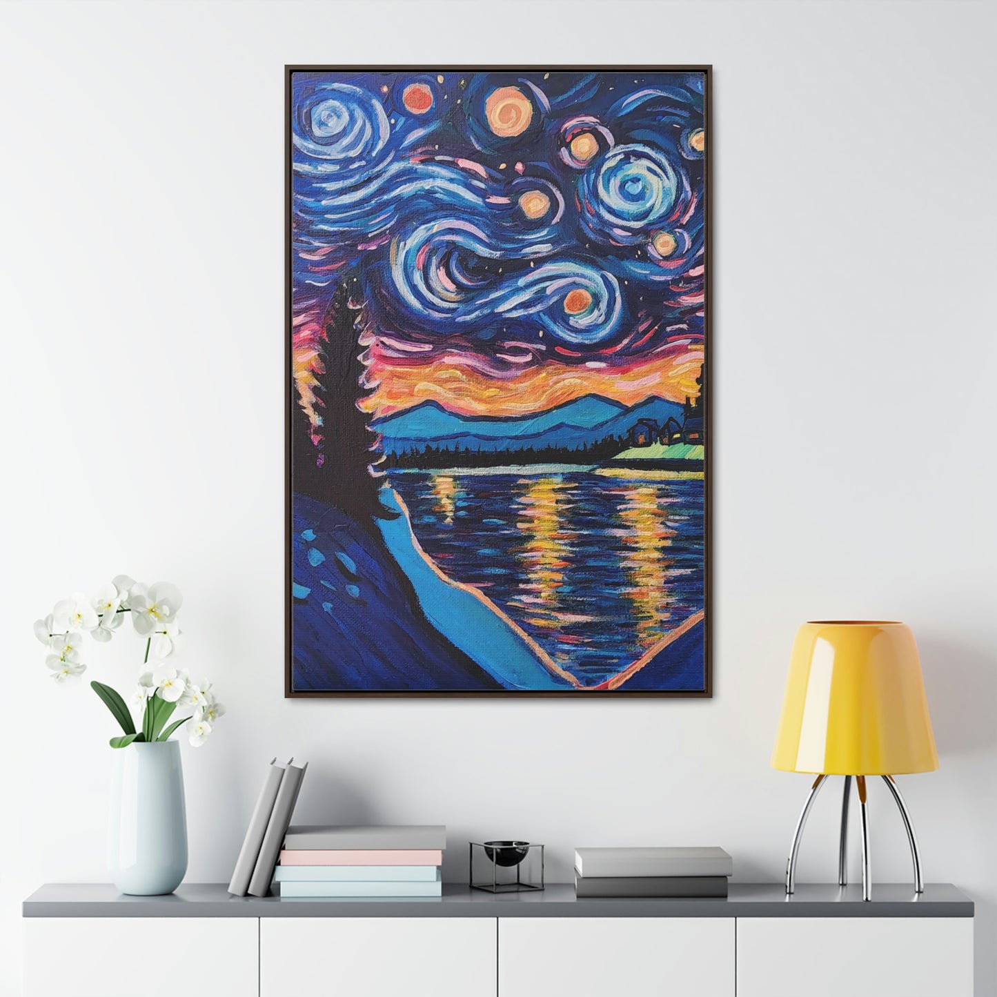 Starry Labrador Night - Gallery Canvas Wraps