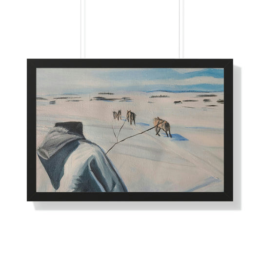 Dog team - Framed Horizontal Poster