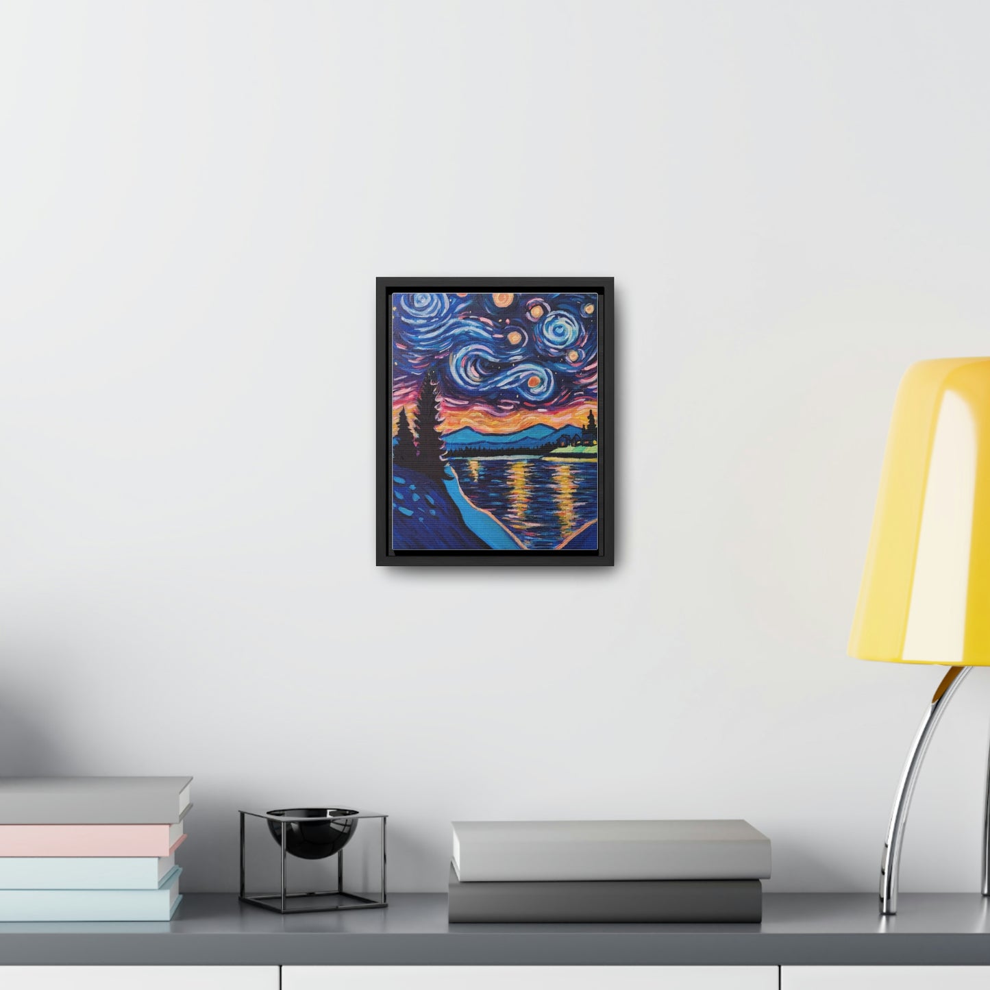 Starry Labrador Night - Gallery Canvas Wraps