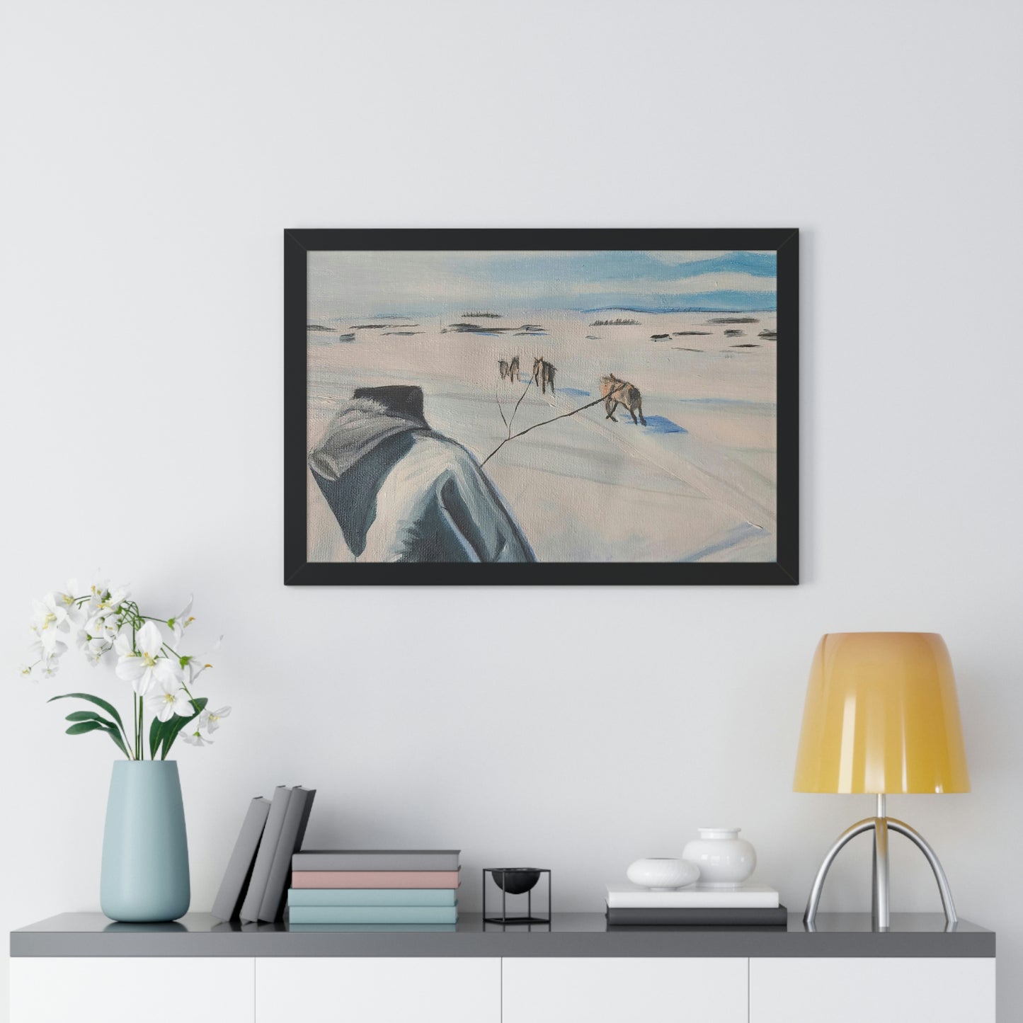 Dog team - Framed Horizontal Poster