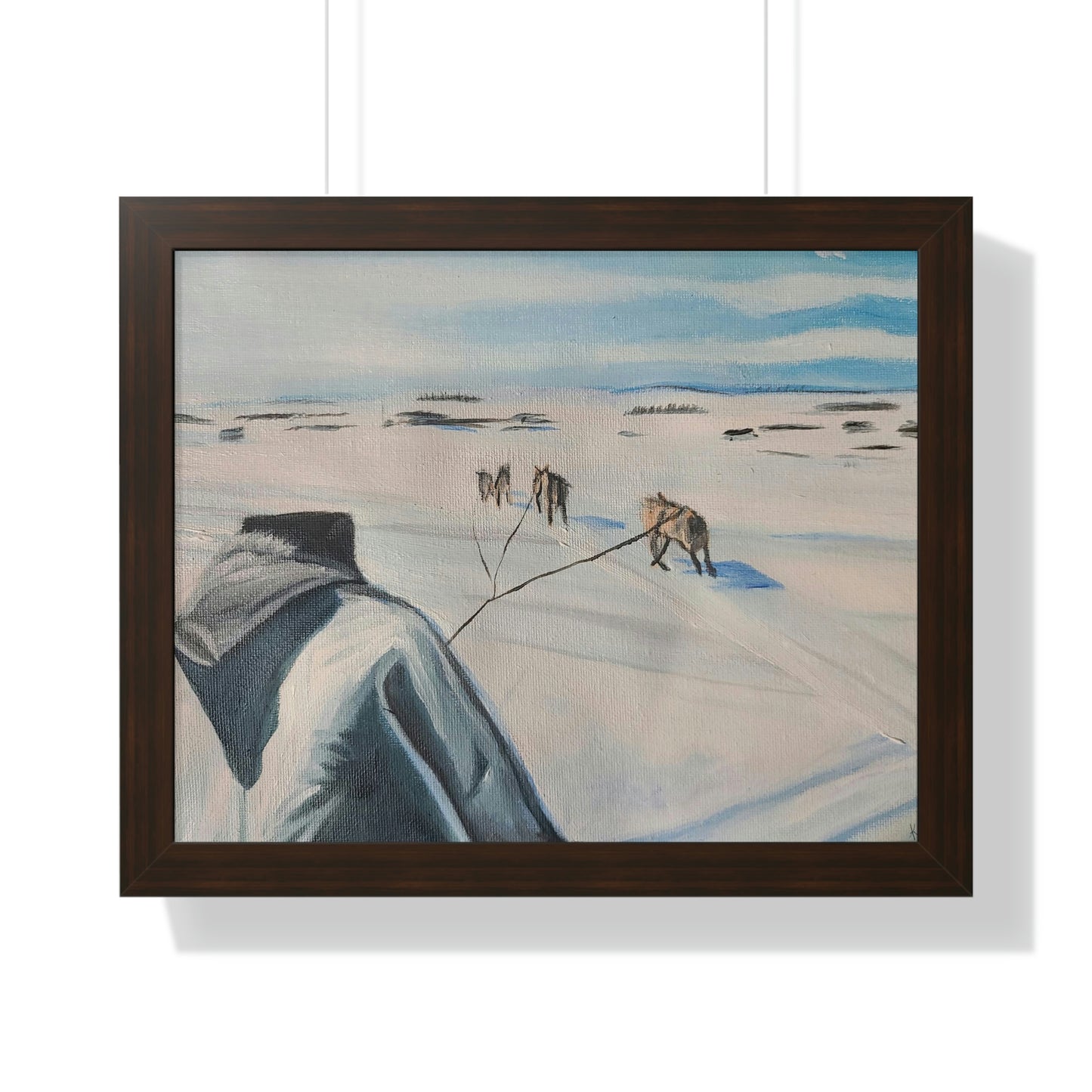 Dog team - Framed Horizontal Poster