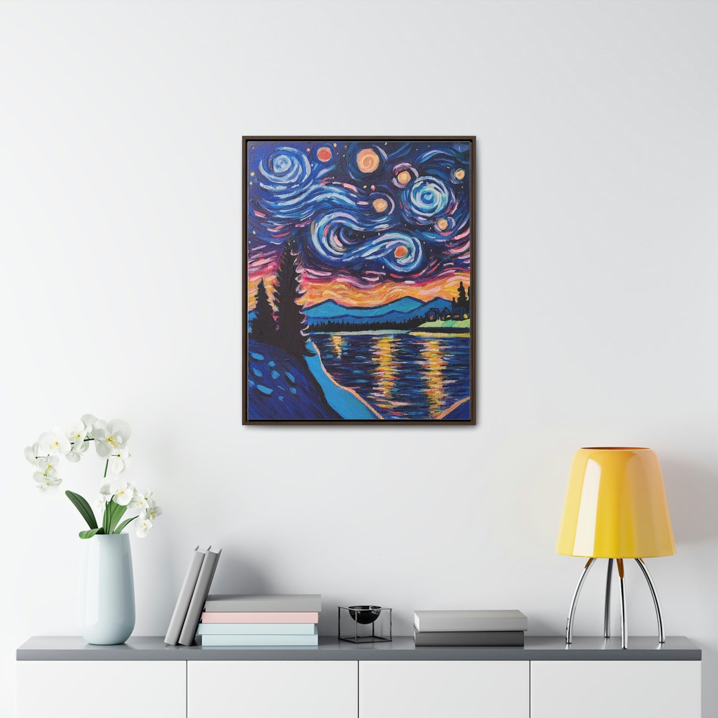 Starry Labrador Night - Gallery Canvas Wraps