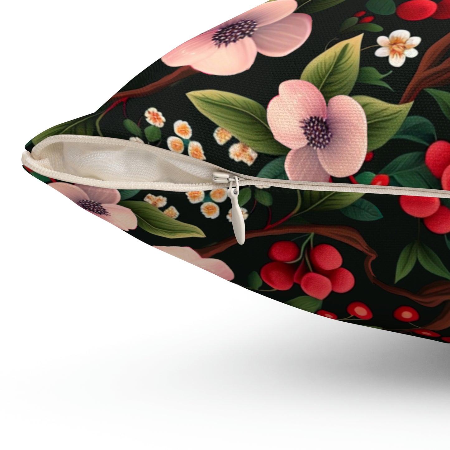 Redberry Bliss - Spun Polyester Square Pillow