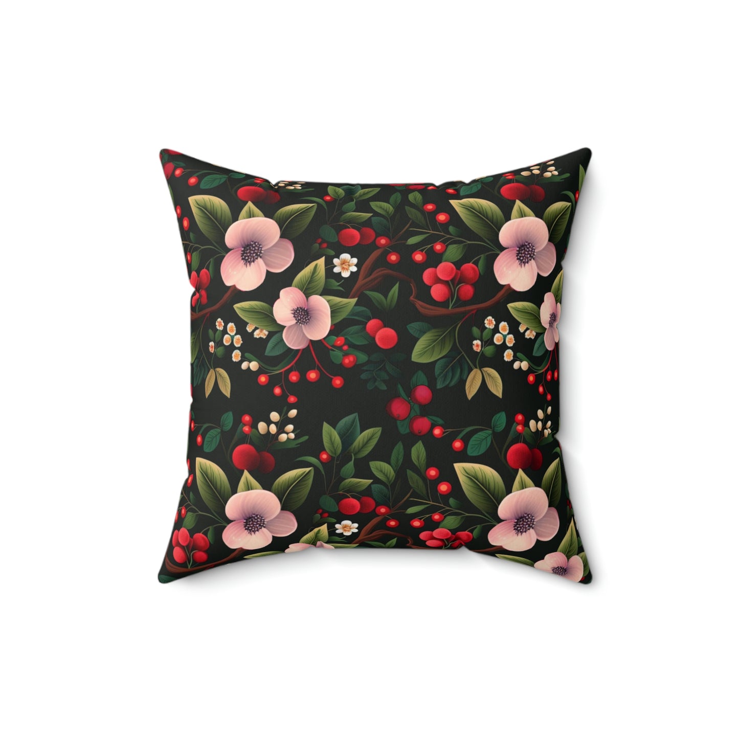 Redberry Bliss - Spun Polyester Square Pillow