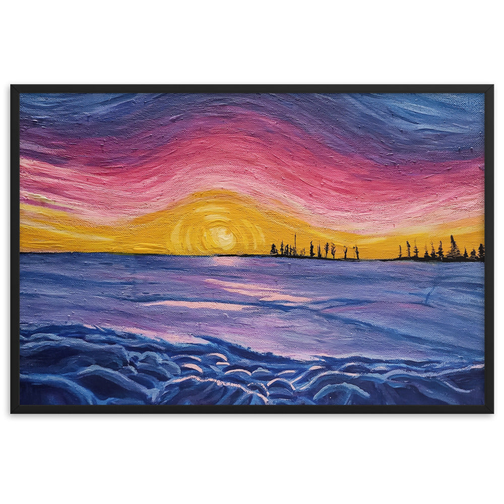 Sunset - Framed matte paper poster
