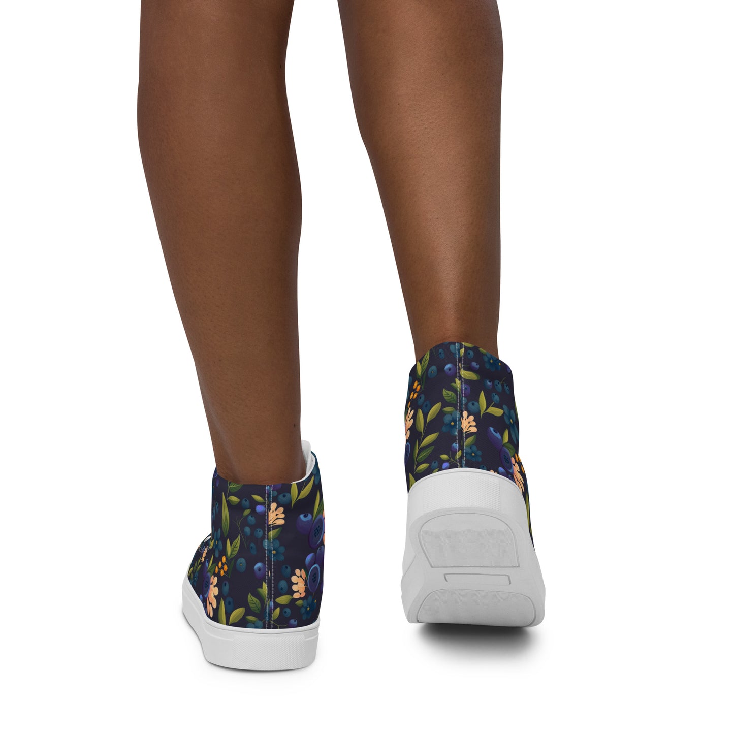 Blueberry dream - Women’s high top canvas shoes