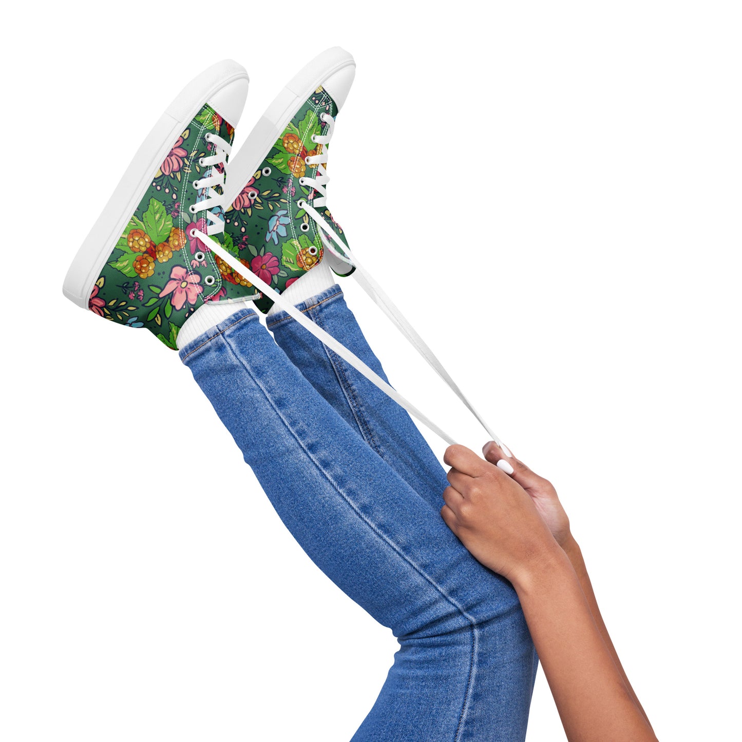 Bakeapple Bloom - Women’s high top canvas shoes